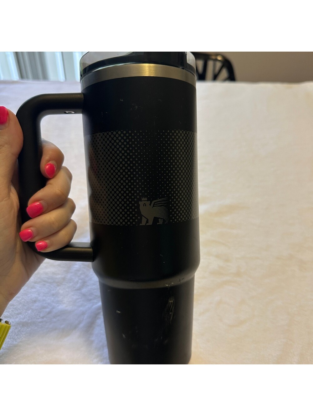 Stanley Black Travel Mug with Handle and Flip Lid 30oz
